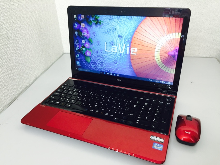 NEC lavie LS350/R core i3 マウス付きブルーレイディスクドライブ