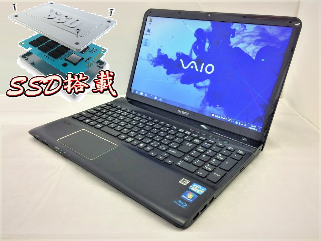 SONY VAIO SVE15117FJB Core i5 2450M 2.5GHz / メモリ：4GB / SSD