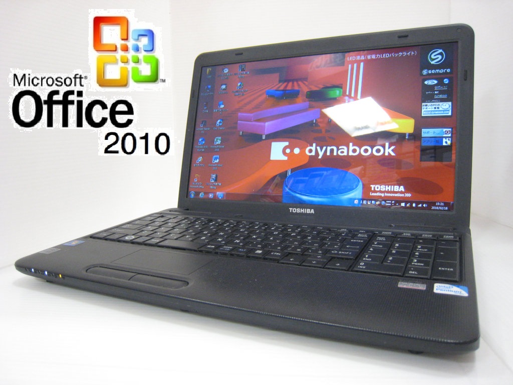 東芝 dynabook B350/22A CPU:Pentium P6100 2.00GHz / メモリ：4GB