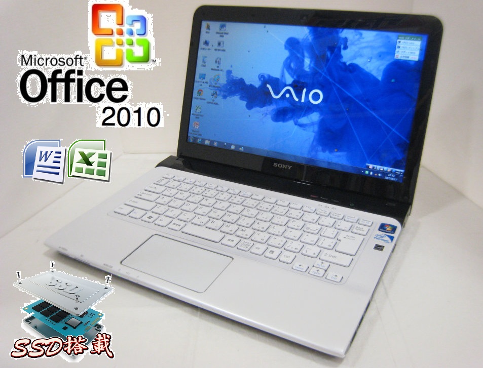 SONY VAIO E SVE 14119FJW Windows7 Home 64bit(HDDリカバリ) / Office