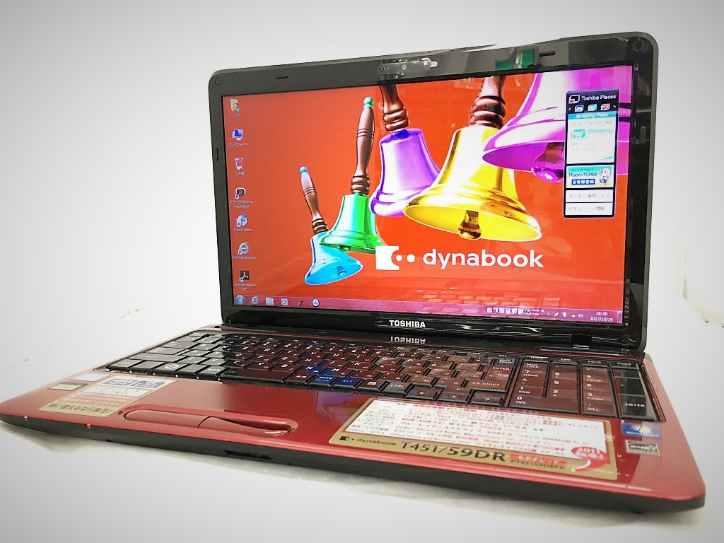 東芝 dynabook T451/59DR Core i7 2670QM 2.2GHz / メモリ：8GB / HDD ...