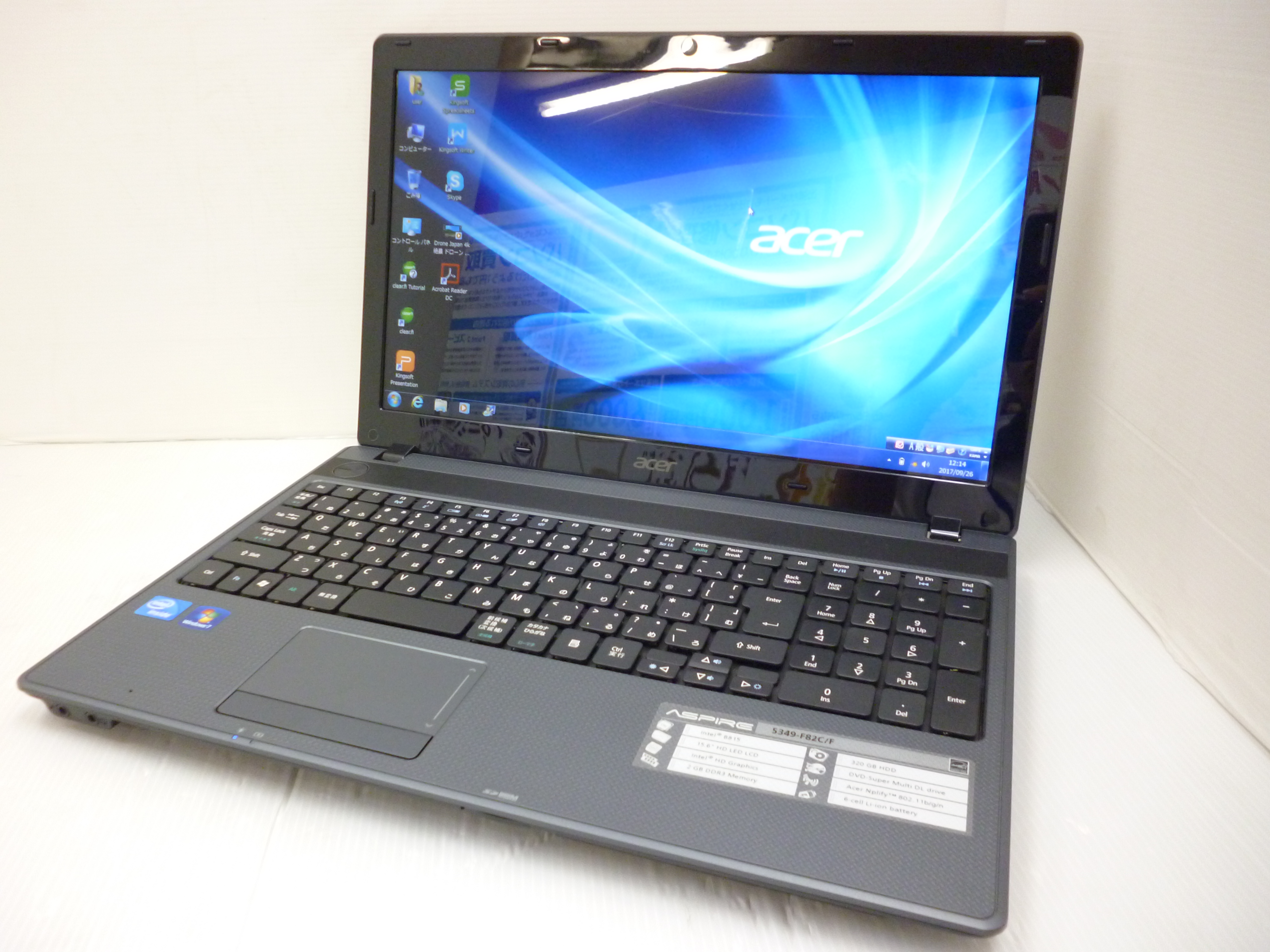 Acer ASPIRE 5349 CPU:Celeron B815 1.60GHz/メモリ:4GB/HDD:320GB/ODD ...