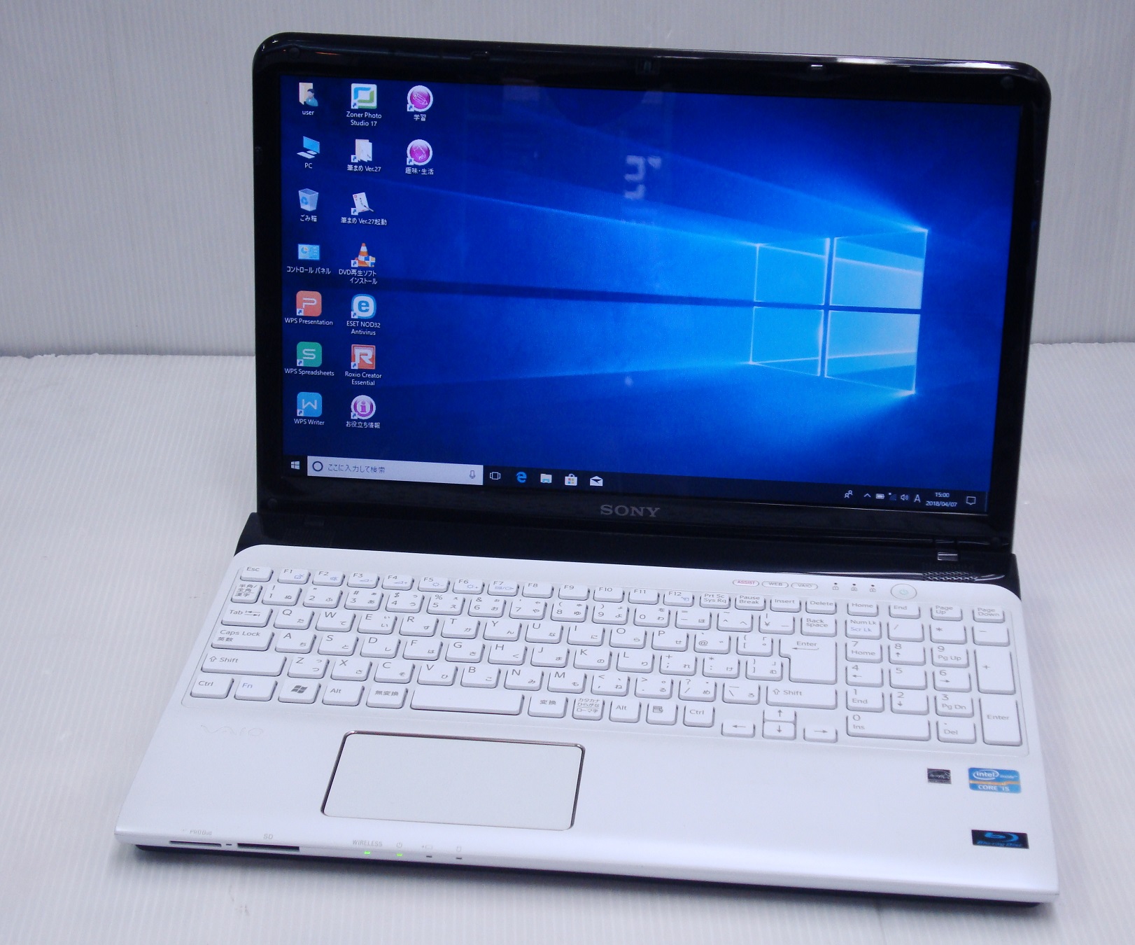 SONY VAIO SVE151B11N CPU:Corei5 2450M 2.50GHz / メモリ:4GB / HDD