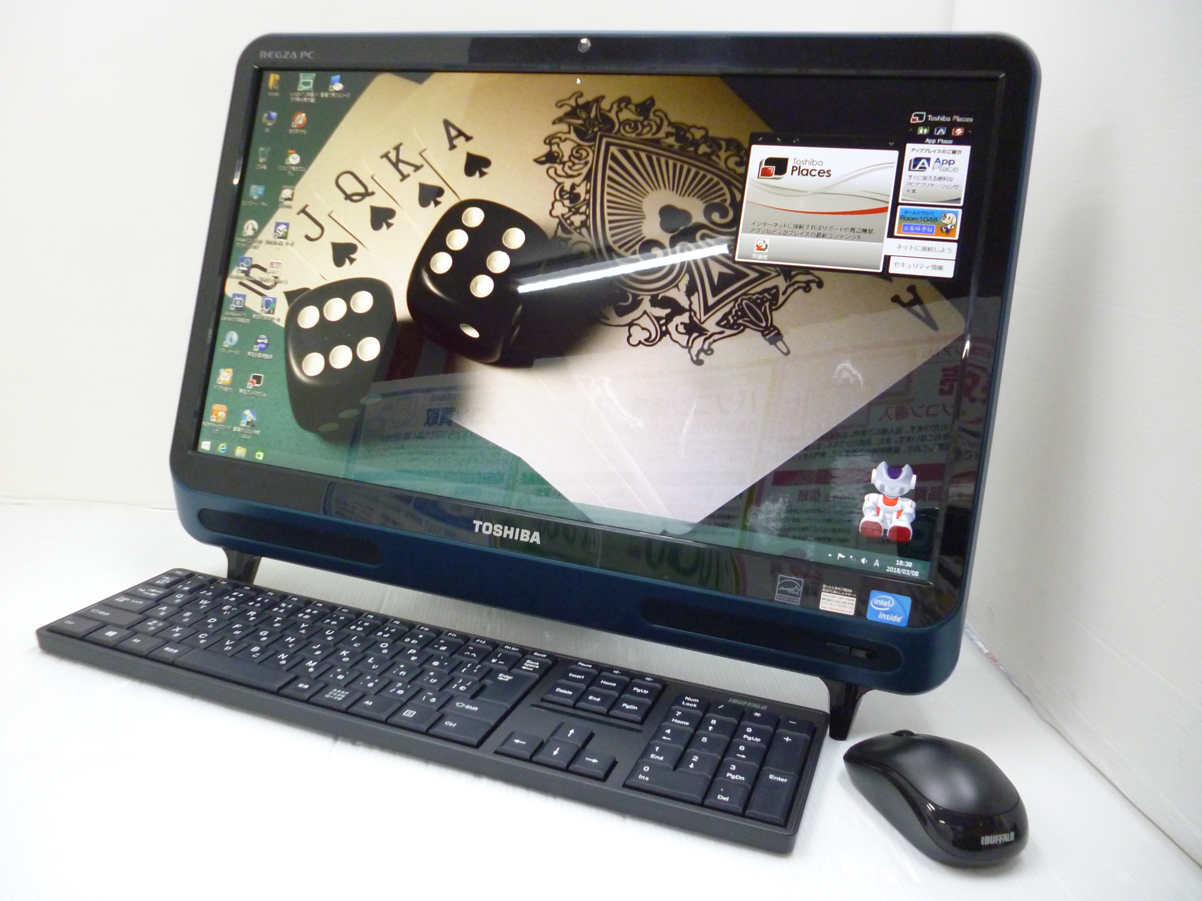 東芝 REGZA PC D712/V3GG CPU:Celeron B830 1.80GHz/メモリ:4GB/HDD