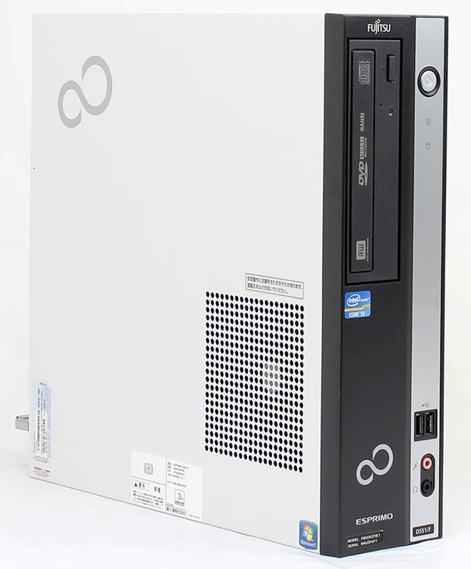 富士通 FMV-D551/F CPU：Core i3-3220 3.3GHz / メモリ：4GB / HDD