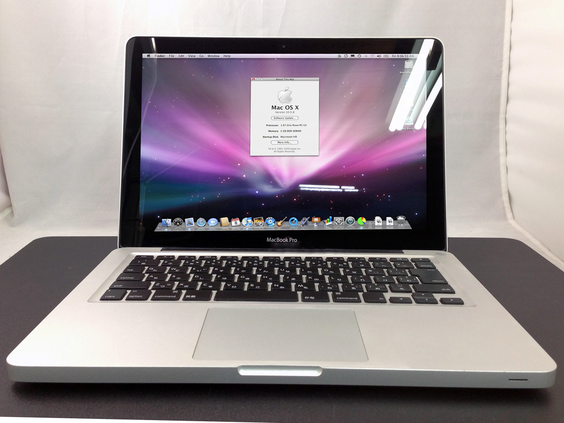 Apple MacBookPro A1278 CPU： Core 2 Duo 2.4GHz/メモリ：4GB/HDD 