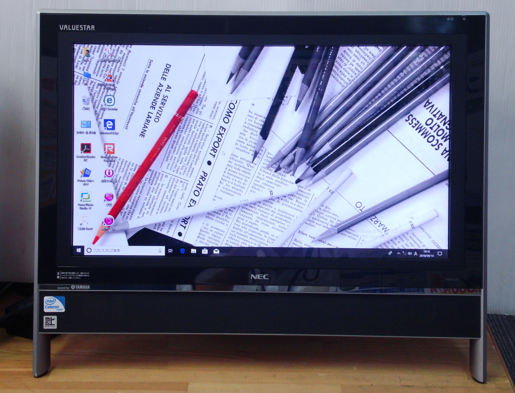 NEC VALUESTAR PC-VN470 CPU:Celeron B815 1.60GHz / メモリ:4GB / HDD
