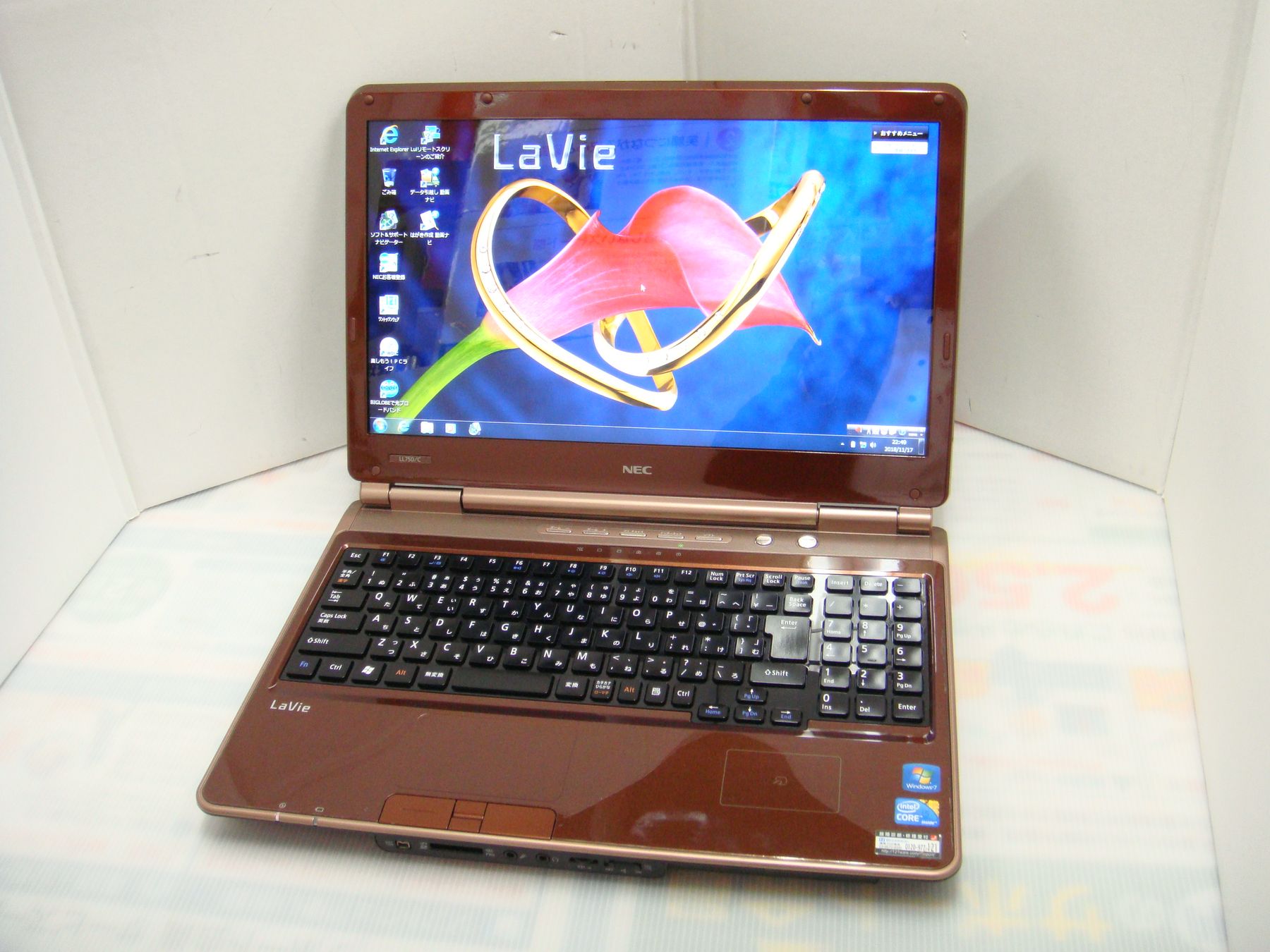 NEC PC-LL750CS3EC CPU：Corei5-M460 2.53GHz/メモリ：4GB / HDD:640GB