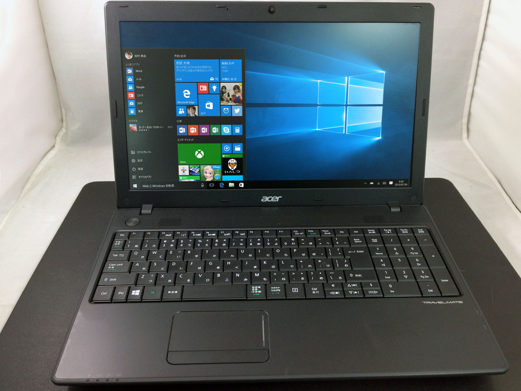 acer TRAVELMATE P453 CPU： Core i3 3110M 2.4GHz/メモリ：4GB/HDD：500GB/15.6