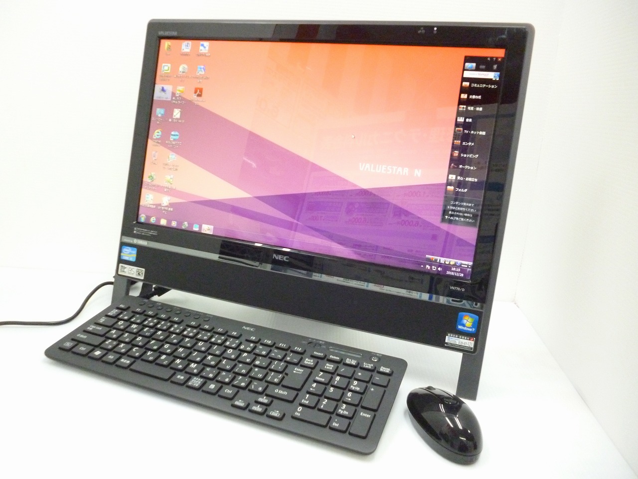 NEC VALUESTAR VN770/D CPU:Corei5 2410M 2.30GHz/メモリ:4GB/HDD:2TB