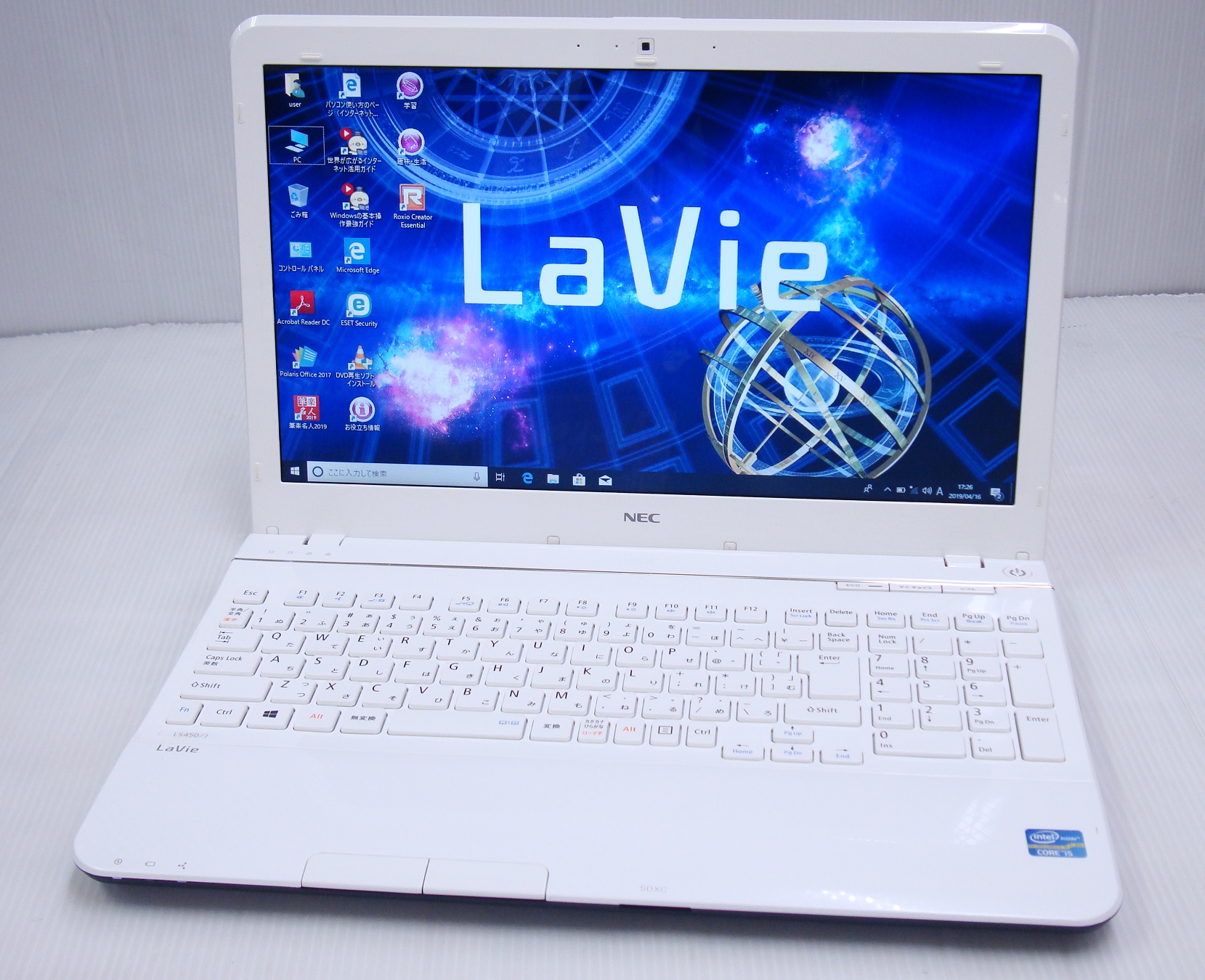 NEC LaVie PC-LS450/J CPU:Corei5 3210M 2.50GHz / メモリ:4GB / HDD
