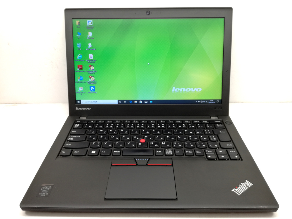 Lenovo ThinkPad X250 CPU：Core i5-5300U 2.3GHz / メモリ：4GB / HDD