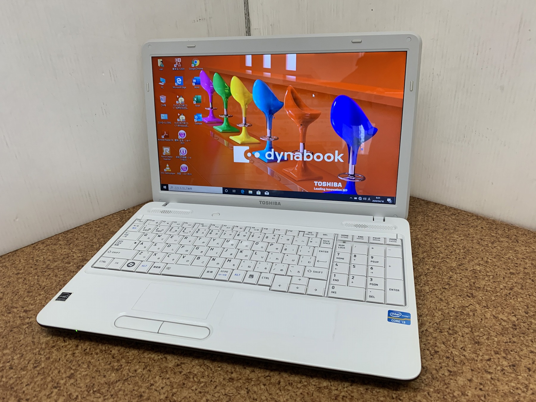 サクサク起動 東芝 dynabook  i3 4GB 新品SSD 128GB