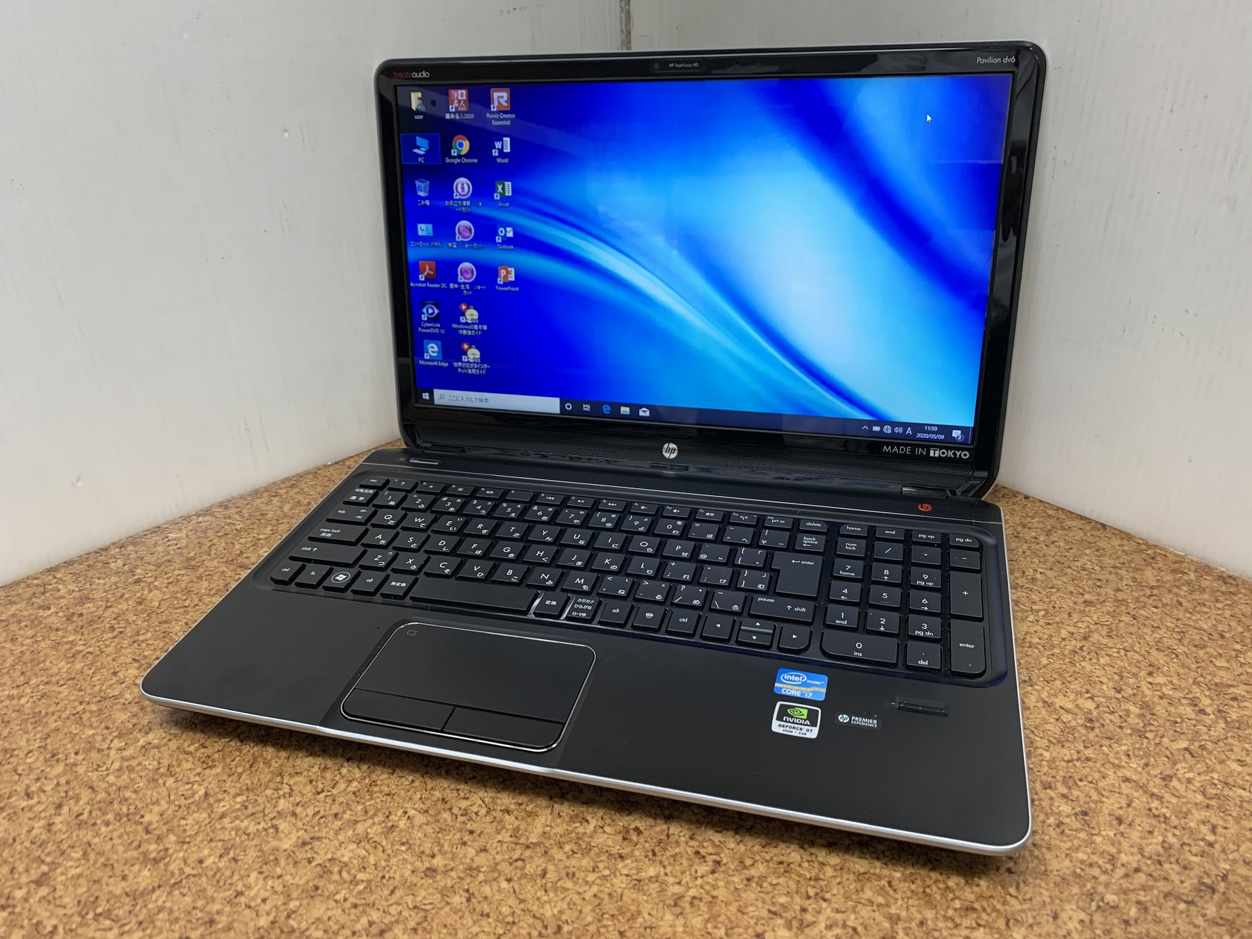 ノートパソコンhp Pavilion dv6 i7-2760QM ジャンク動作品