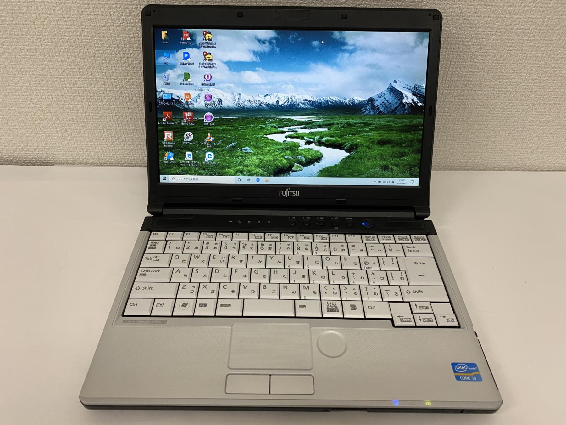 富士通 LIFEBOOK S761/D CPU：Core i3 2310M 2.1GHz / メモリ：4GB