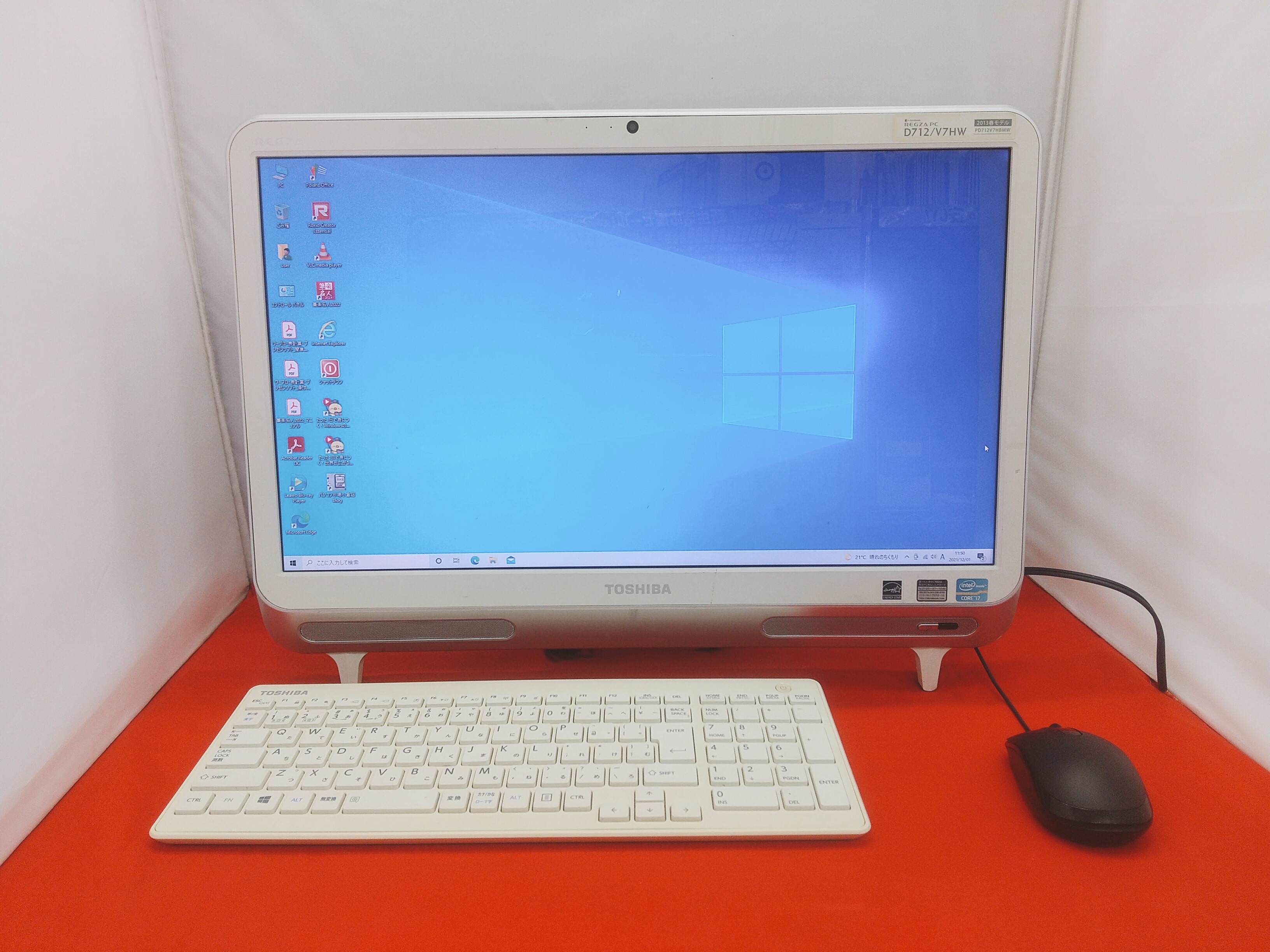 東芝 REGZA PC D712/V7HW Windows10 Home 64bit(内蔵リカバリ