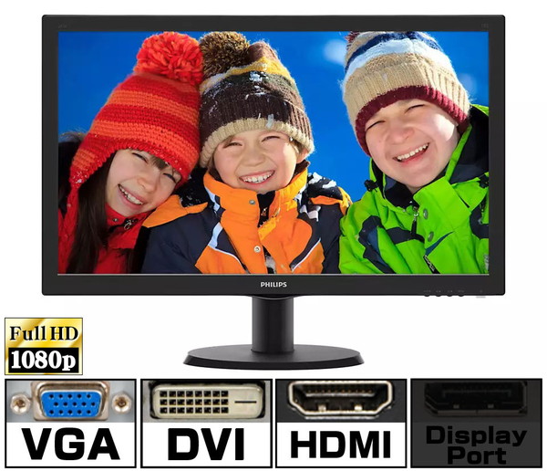 Philips 23.6インチモニター 243V5QHABA/11 新品、無線ＬＡＮ