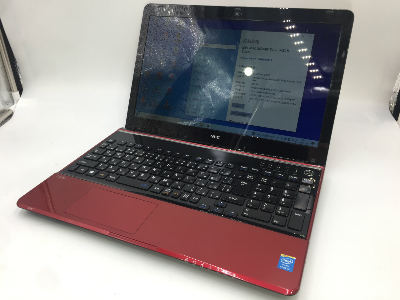 NEC LaVie S LS700/SS CPU：Core i7 4702MQ 2.2GHz / メモリ：8GB