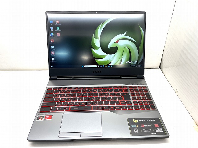 MSI Alpha 15 A3DC-242JP CPU：AMD Ryzen 5 3550H 2.1GHz / メモリ