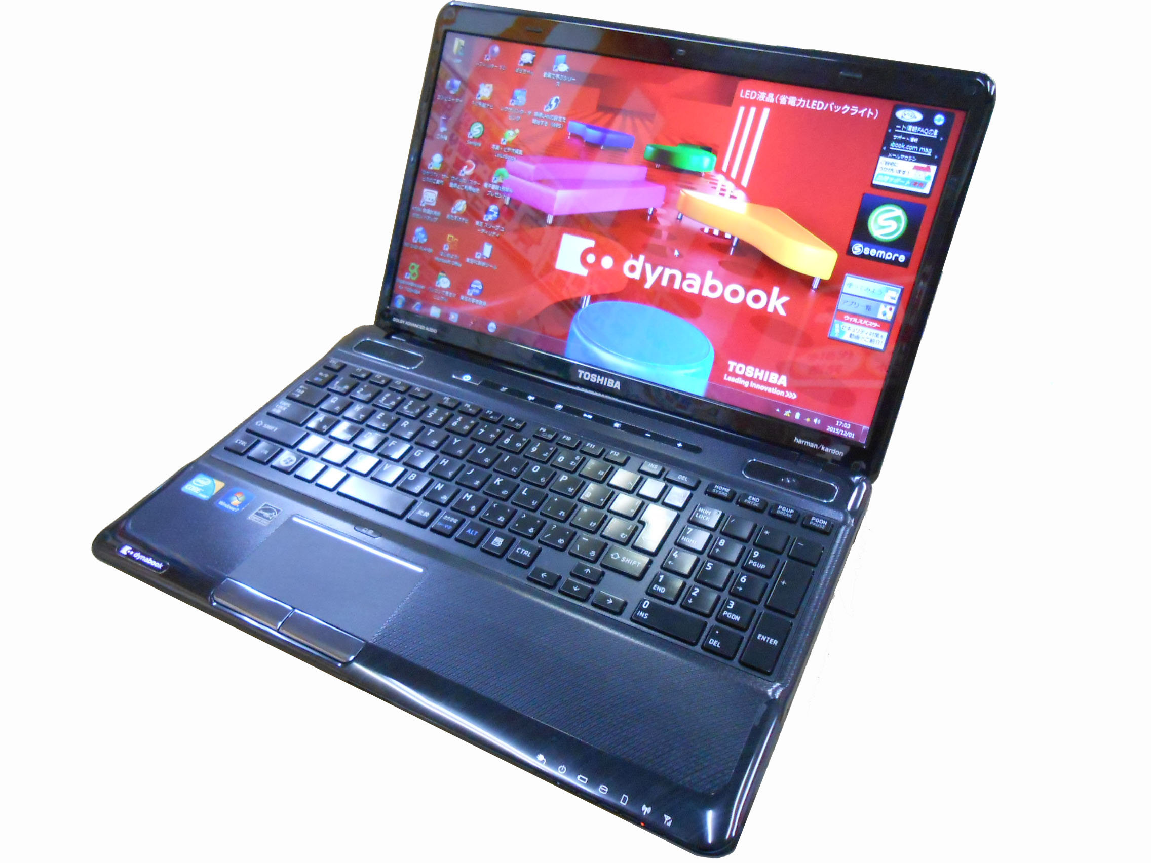 東芝 dynabook T560/58AB CPU:Core i7 Q710 1.73GHz/メモリ:4GB/HDD
