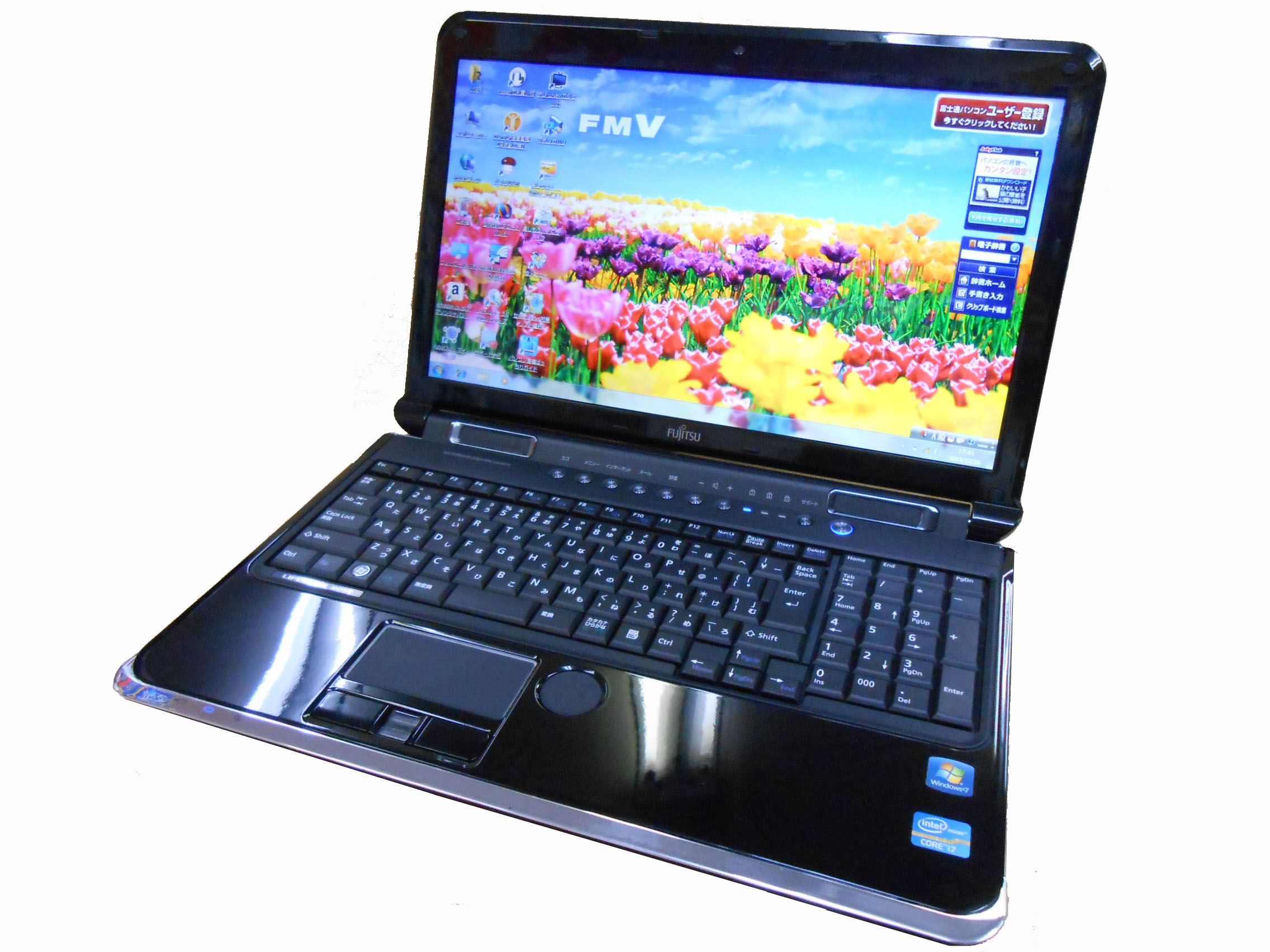 富士通 LIFEBOOK AH77/C CPU:Core i7-2630QM 2.0GHz/メモリ:4GB/HDD:75GB/ODD:BD