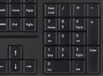 数字入力に便利なテンキー付きキーボード
