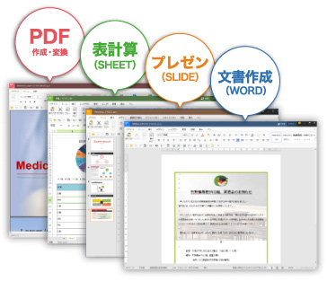 機能紹介,WORD,SHEET,SLIDE,PDF