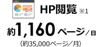 HP閲覧 約750ページ／日