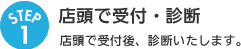 1.店頭で受付・診断