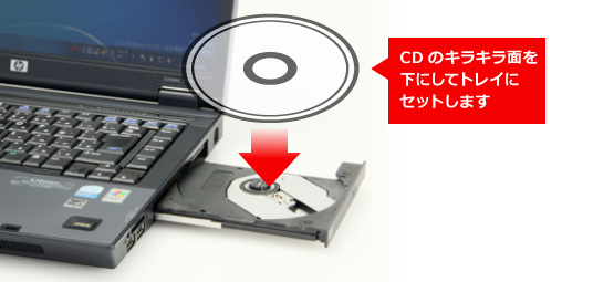 CDの挿入方法 ③